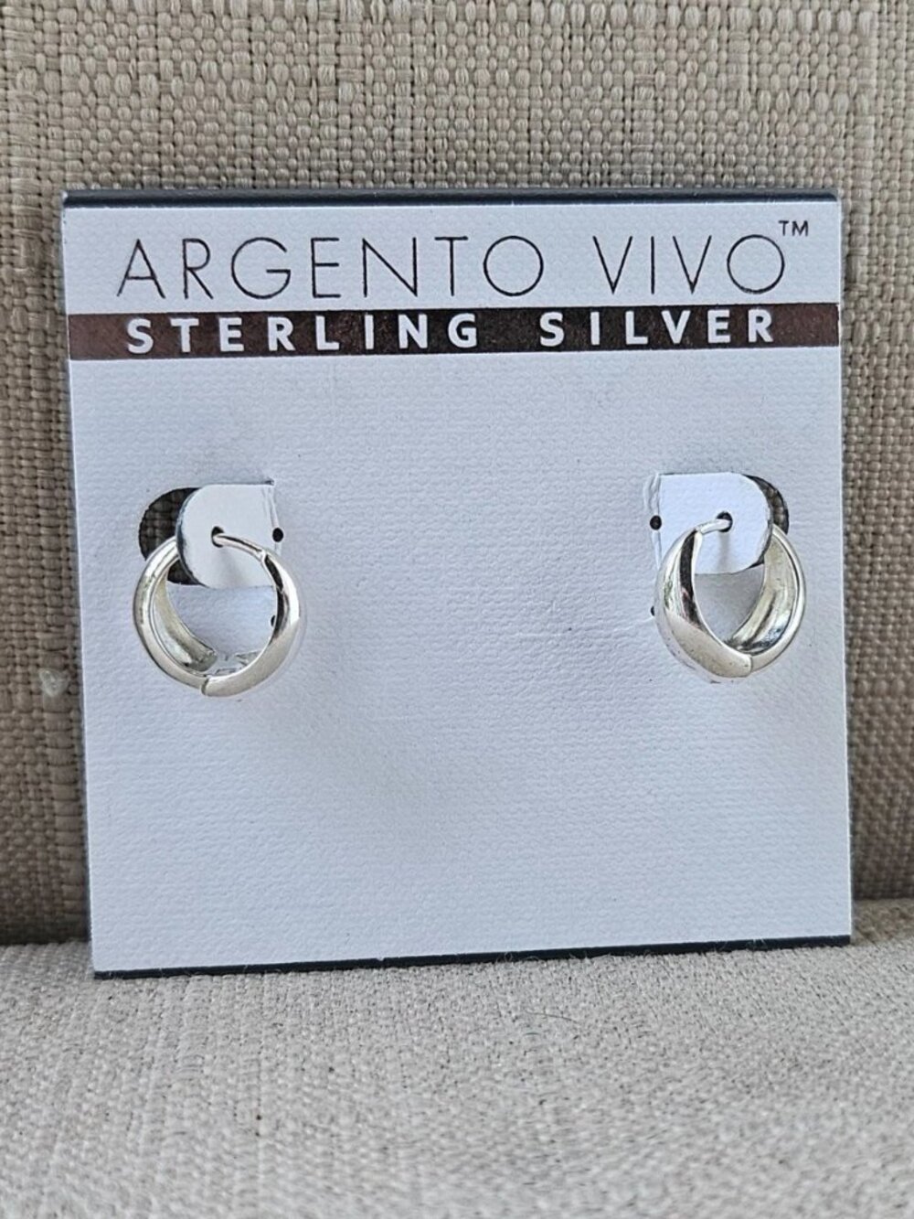 Argento Vivo Earrings Sterling Silver Small Hoop Fine Jewelry NWT